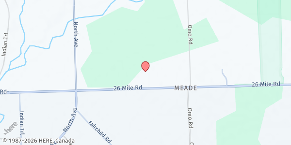 Map showing Hope for the Hungry Pantry at 24125 26 Mile Road, Ray, MI