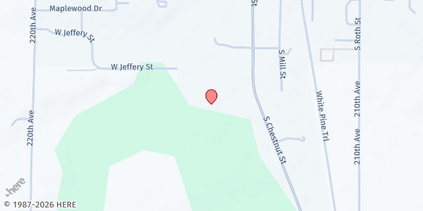 Map showing Reed City Area Ministerial Association Food Pantry at 831 S Chestnut, Reed City, MI