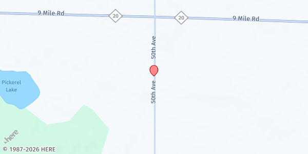Map showing God's Helping Hands of Mecosta at 8760 50th Avenue, Remus, MI