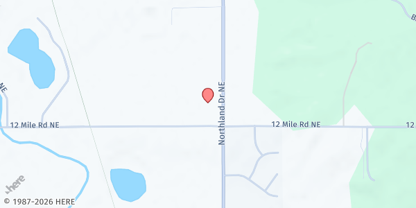 Map showing North Kent Connect Food Pantry at 10075 Northland Drive, Rockford, MI