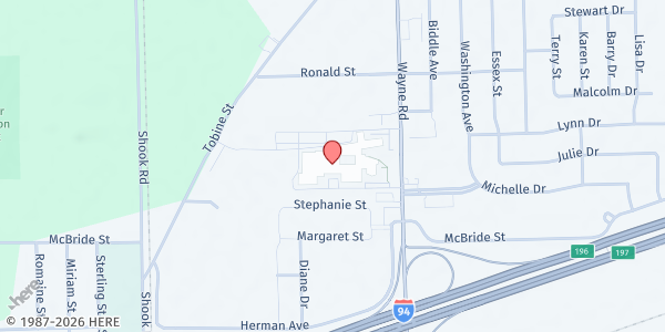 Map showing MP-Citizens Changing Communities at 9650 Wayne Road, Romulus, MI