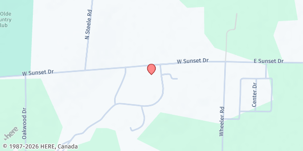 Map showing Roscommon Food Distribution Partnership at 301 W. Sunset Dr, Roscommon, MI