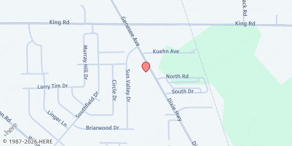 Map showing Christ Kingdom Ministries at 5638 Dixie Hwy., Saginaw, MI