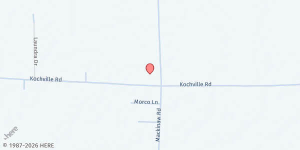 Map showing Comm. Christian Reformed (Caring Closet) at 6045 Mackinaw Rd., Saginaw, MI