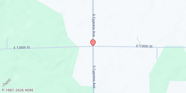 Map showing South Ensley Community Church at 13600 Cypress Ave, Sand Lake, MI
