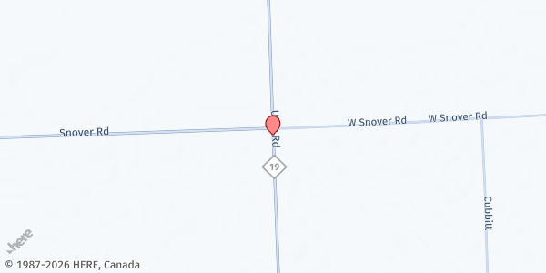 Map showing Heaven Sent Snover at 1494 Ubly Road, Sandusky, MI