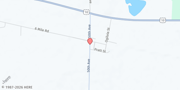 Map showing Sears Food Pantry at 5841 50th Ave, Sears, MI