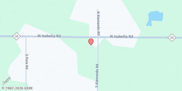 Map showing West Midland Family Center Pantry at 4011 W. Isabella Rd., Shepherd, MI