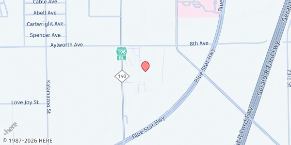 Map showing Senior Services of Van Buren County - Mobile Pantry Site at 8337 M-140, South Haven, MI