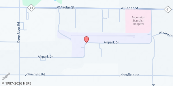 Map showing Arenac Opportunities Inc at 4358 Airpark Dr, Standish, MI
