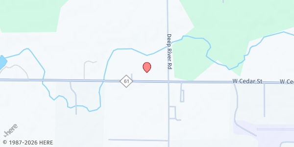 Map showing Faith Baptist Church at 4544 M-61, Standish, MI