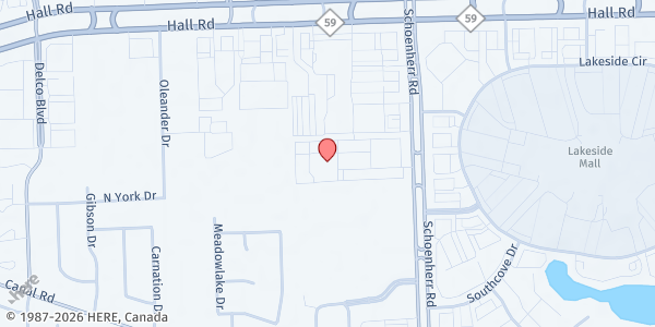 Map showing Heritage at 44625 Schoenherr Road, Sterling Heights, MI