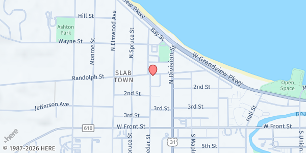 Map showing Immaculate Conception Food Pantry at 380 N. Cedar St., Traverse City, MI