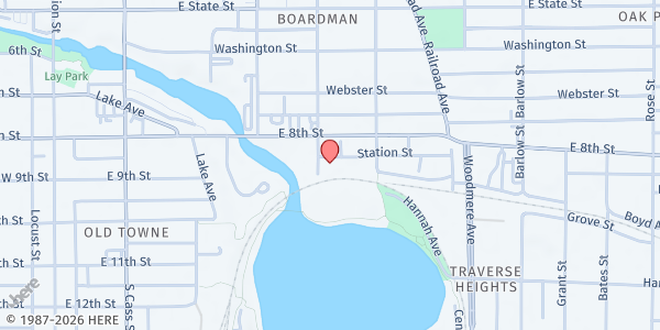 Map showing Safe Harbor of Grand Traverse at 517 Wellington St, Traverse City, MI