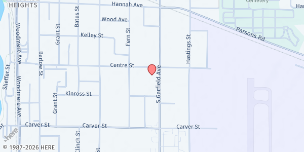 Map showing St. Michael's Lutheran Church Pantry at 912 S Garfield Avenue, Traverse City, MI