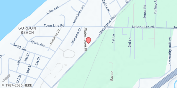 Map showing Neighbor By Neighbor at 16170 Red Arrow Hwy, Suite C7, Union Pier, MI