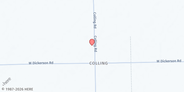 Map showing Colling Church of the Nazarene at 5063 N. Colling Rd., Unionville, MI