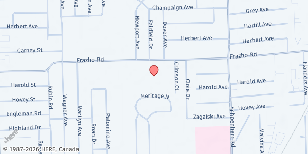 Map showing Warren Woods Schools Administrative Building at 12900 Frazho Road, Warren Woods, MI