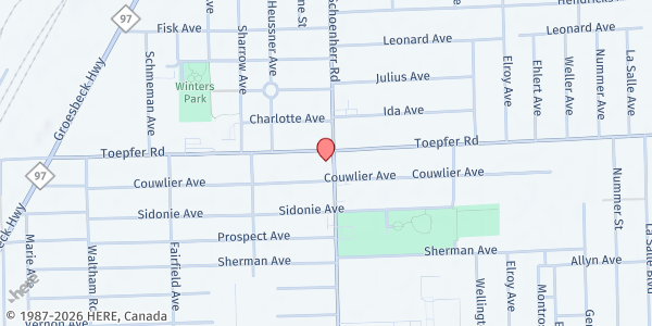 Map showing Lord of the Harvest - Warren at 21601 Schoenherr, Warren, MI