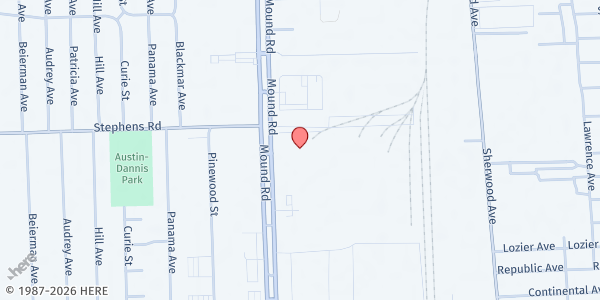 Map showing Salvation Army of Warren County at 24140 Mound Road, Warren, MI