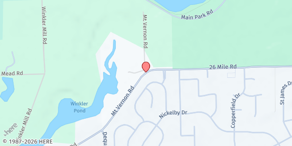 Map showing MP – Stoney Church at 1171 26 Mile Rd., Washington, MI