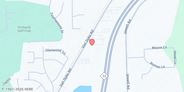 Map showing Samaritan House at 62324 Van Dyke Avenue, Washington, MI