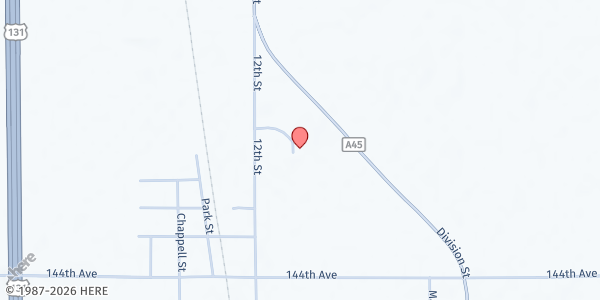 Map showing Leighton Township Library at 4451 12th Street, Wayland, MI
