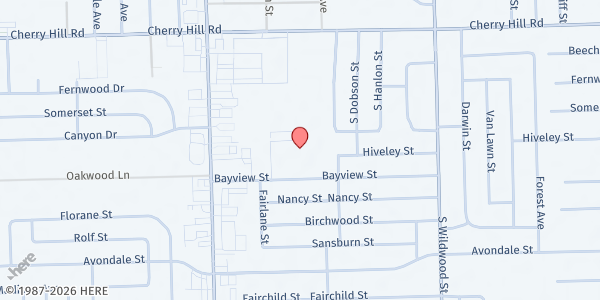 Map showing Marshall Upper Elementary School at 35100 Bayview Street, Westland, MI