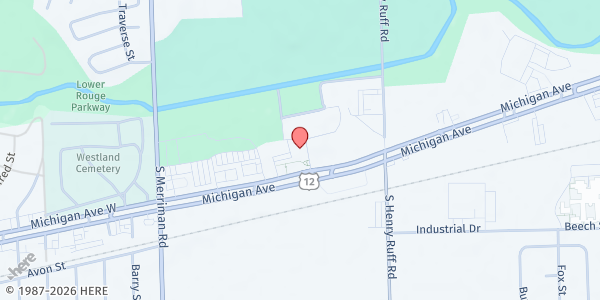 Map showing Samaritas Family Center at 30600 Michigan Avenue, Westland, MI