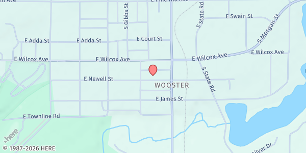 Map showing White Cloud UMC at 1139 Newell Avenue, White Cloud, MI