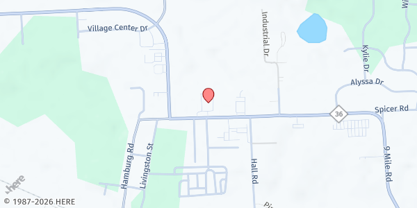 Map showing St. Paul Lutheran Church - Daisy's Pantry at 7701 Michigan 36, Whitmore Lake, MI