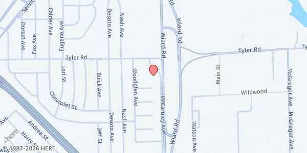 Map showing Berea City Of Hope Church at 1070 McCartney Ave, Ypsilanti Charter Twp, MI