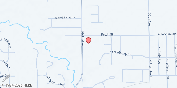 Map showing Community Reformed Church of Zeeland - ARC at 10376 Felch Street, Zeeland, MI