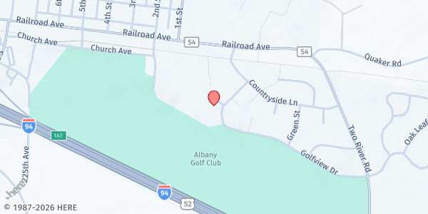 Map showing Albany Meals on Wheels and Congregate Dining at 344 Golfview Drive, Albany, MN