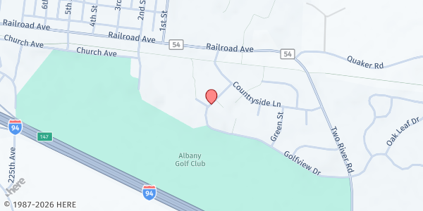 Map showing Albany Meals on Wheels and Congregate Dining at 344 Golfview Drive, Albany, MN