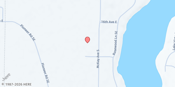 Map showing First Lutheran Church at 1655 18th Ave E, Alexandria, MN