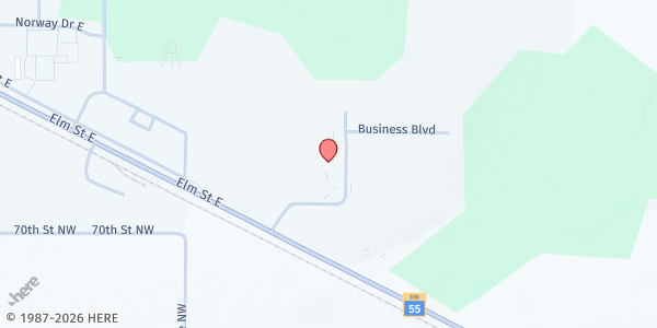 Map showing Annandale Food Shelf at 390 Annandale Boulevard, Annandale, MN