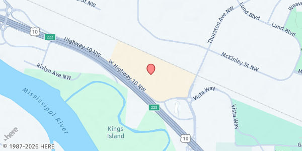 Map showing Hope for the Community- Anoka Technical College at 1355 Highway 10 Northwest, Anoka, MN