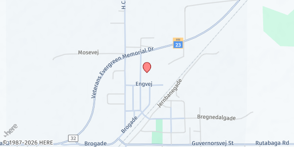 Map showing Askov Community Center at 6369 Kobmagergade St., Askov Pine, MN