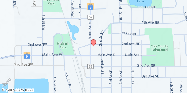 Map showing Barnesville Area Food Pantry at 110 Front St N, Barnesville, MN