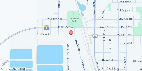 Map showing Barnesville Area Food Pantry at 101 2nd St SW, Barnesville, MN