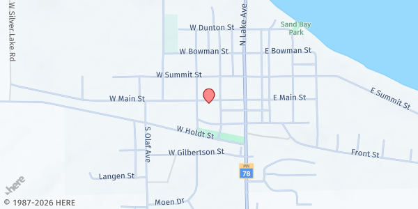 Map showing Battle Lake Food Shelf at 205 W Main Street, Battle Lake, MN