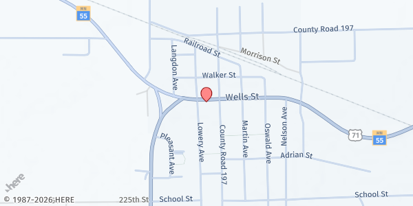 Map showing Belgrade Meals on Wheels at Belgrade, Belgrade, MN