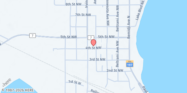 Map showing Lutheran Social Service of Minnesota - Bemidji at 403 4th St NW #120, Bemidji, MN