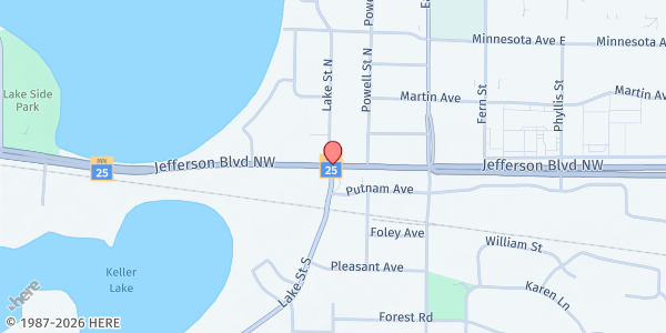 Map showing Big Lake Farmers Market at 60 Lake Street North, Big Lake, MN