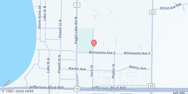 Map showing Big Lake High School - March Market Location at Big Lake High School, Big Lake, MN