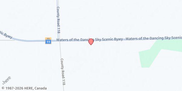 Map showing Birchdale Mobile Pantry at 10370 MN-11, Birchdale, MN