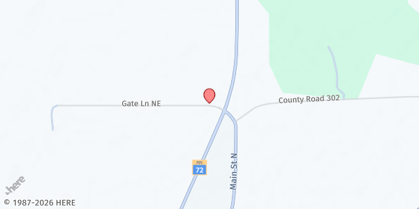 Map showing Presbyterian Church at 23285 Gate Ln NE, Blackduck, MN