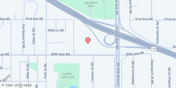 Map showing Salvation Army / Blaine Social Services at 1201 89th Ave NE Suite 130, Blaine, MN