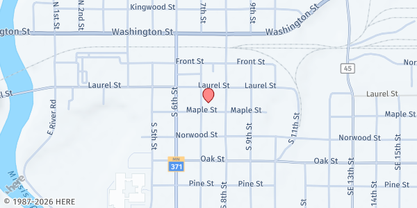 Map showing Community Action at Community Action, Brainerd, MN